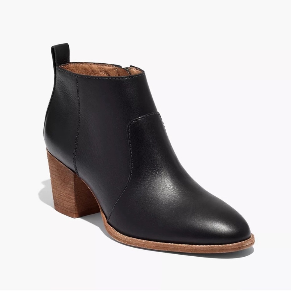 Madewell Black Leather Ankle Boot